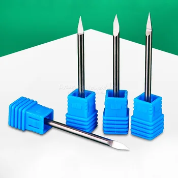 

CNC part 7pcs tungsten steel carving bits 3.175 flat knife embossed PCB cutter for CNC engraving machine