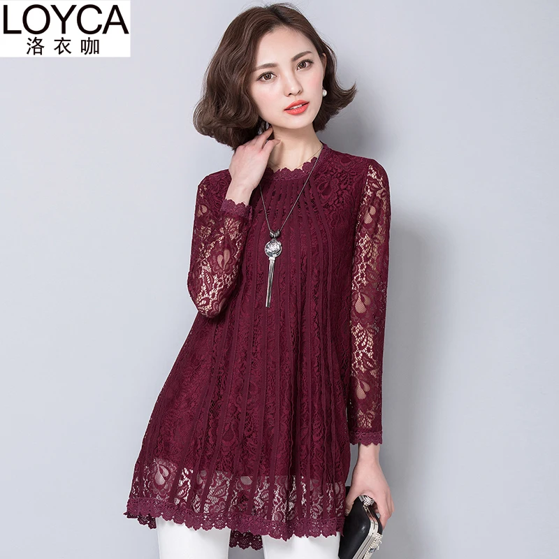 LOYCA Loose Casual Plus Size Blouses Women Stand Collar