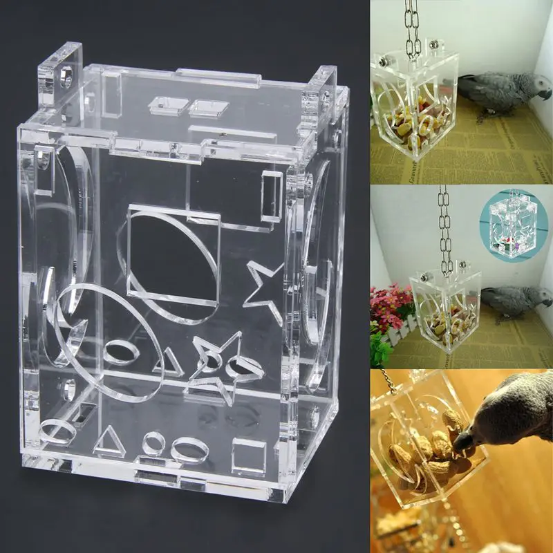 

Unique Parrot Bird Cage Feeder Hang Foraging Toys Pet Treat Hunt Macaw Cockatoo Budgie