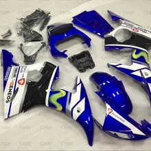 YZFR6 2003-2005 Кузов YZF600 R6 04 05 тела комплекты для YAMAHA YZFR6 2004 синий Обтекатели из белого пластика