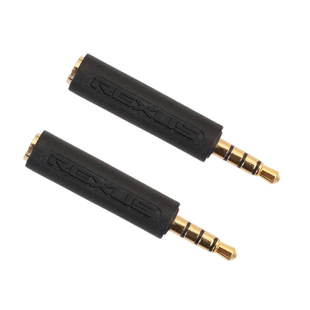

2pcs 3.5mm Male to Female OMTP to CTIA / CTIA to OMTP Earphone Adapter Gold-plated Converter Connector High Transmission
