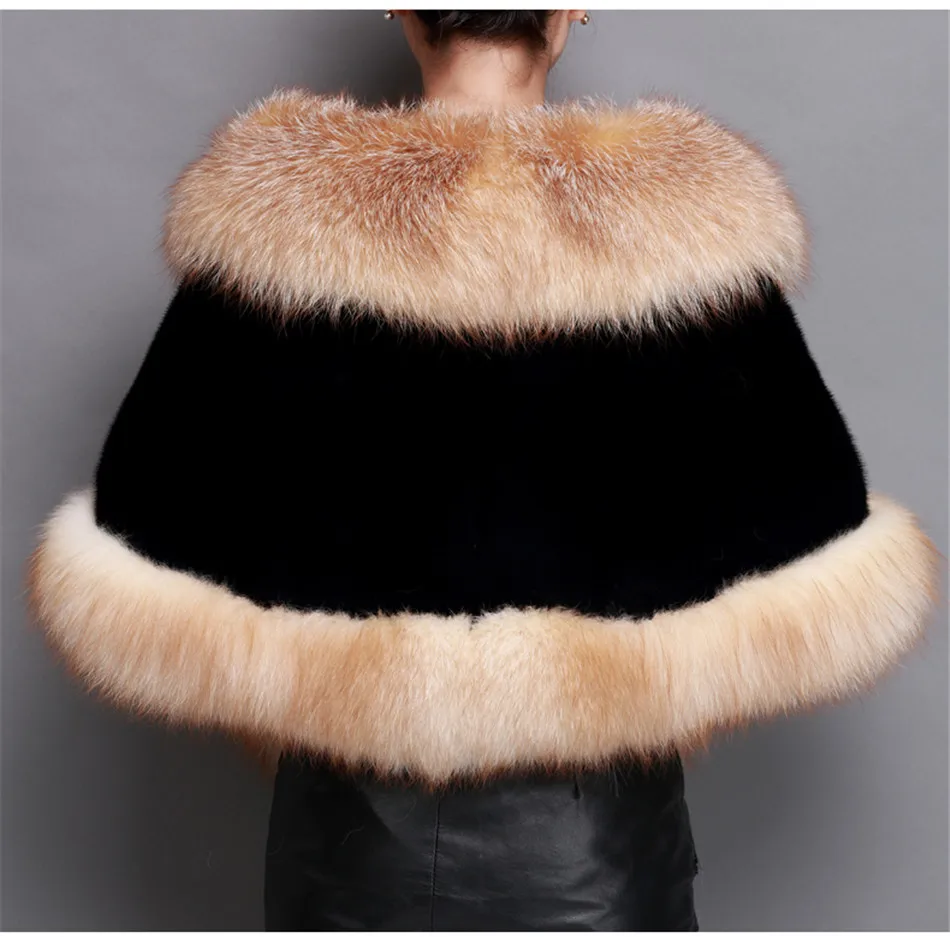 Mariée Fourrure Grand Col Parti Lapin Châle De Pon Rex Blanc Renard Poncho Wrap Mariage Écharpe Rouge Argent twXzrpxX