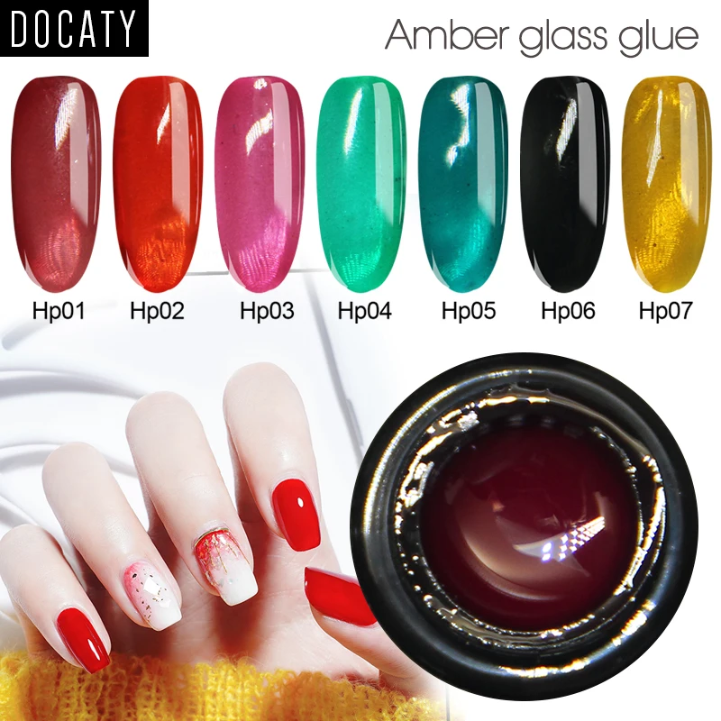 Docaty Гель-лак для ногтей Jellies Candy glass УФ перманентные эмалы полупрозрачный неоновый