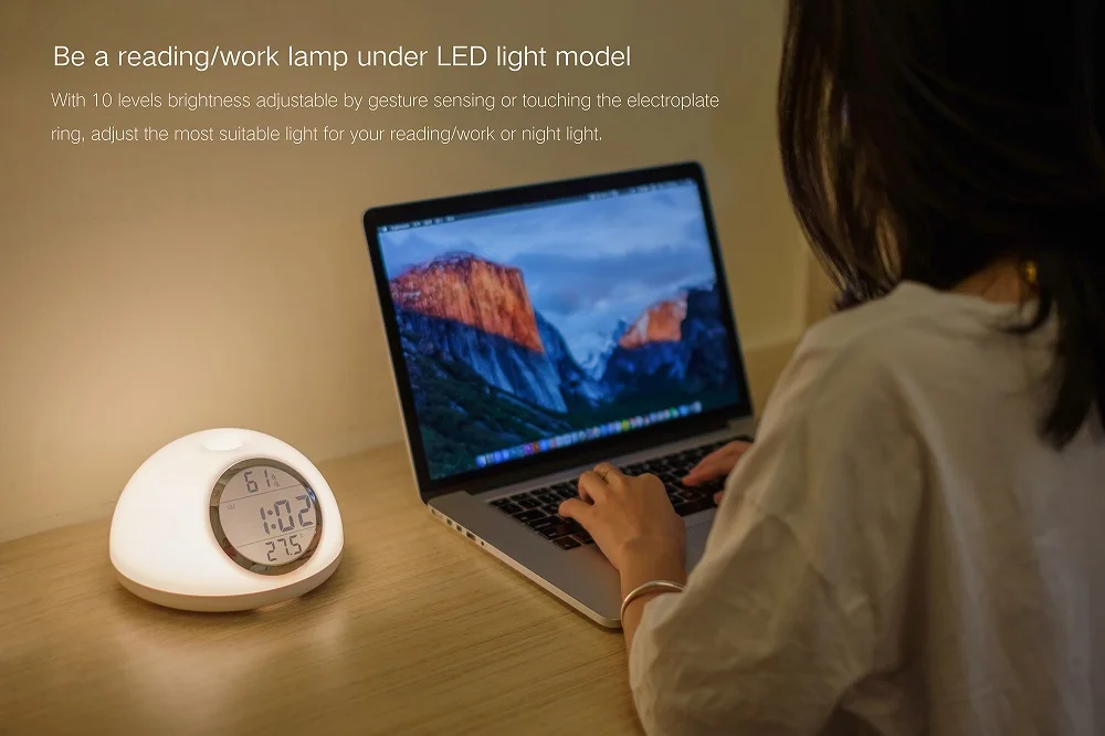 Led Wake Up Lights Alarm Clock Time Motion Sensor Gesture Control Sunrise Simulator 7 Color Smart Night Lighting Dropshipping (7)
