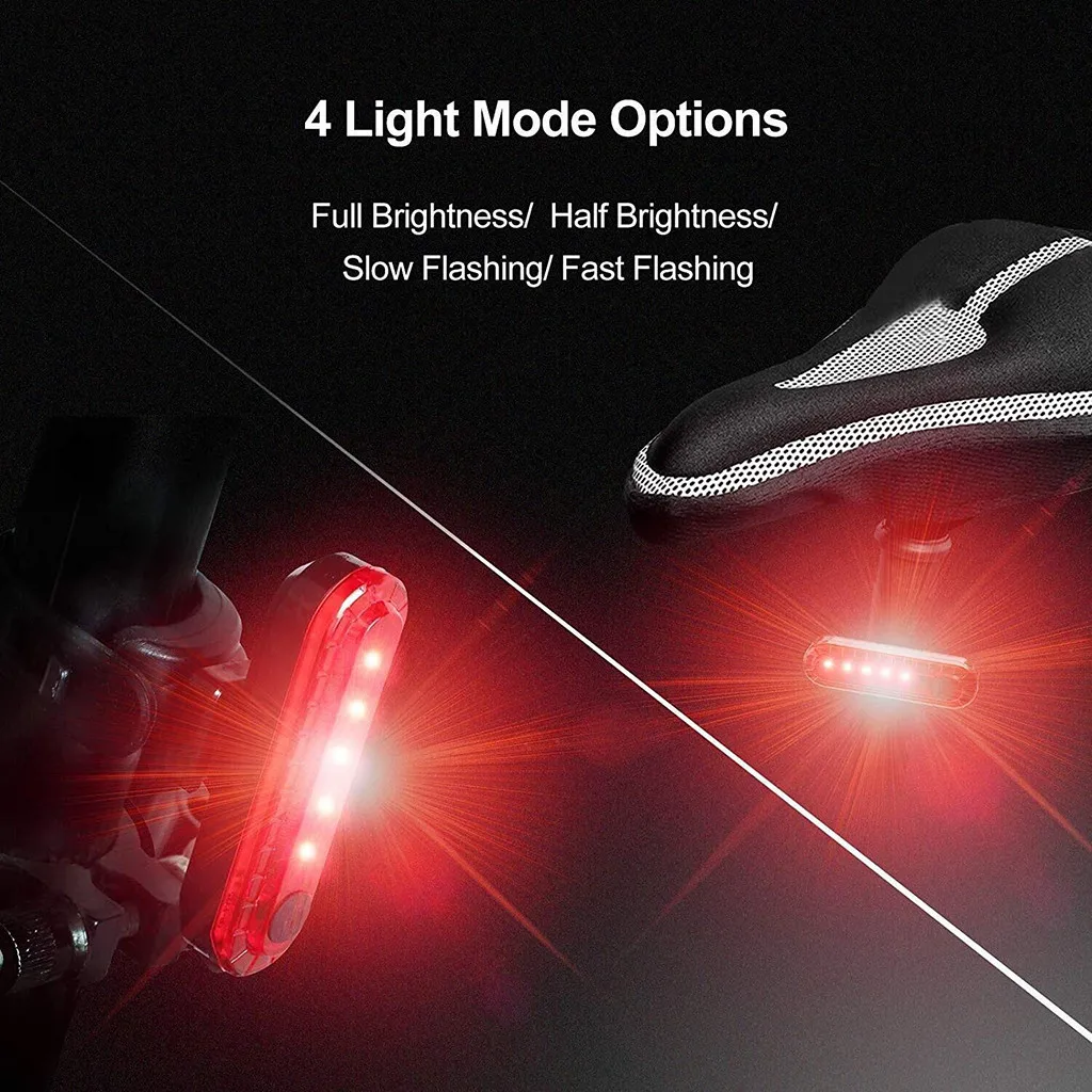 2 шт. высокая яркость USB Перезаряжаемый светодиодный 4 режима велосипедный велосипед передняя фара и задний фонарь набор Водонепроницаемый luz bicicleta