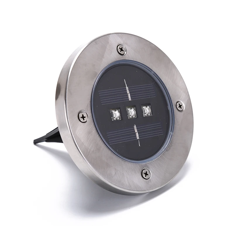 1 Set Underground Light 3 LED Solar Power Buried Light Under Ground Lamp Outdoor Path Way Garden Lawn Yard Lighting