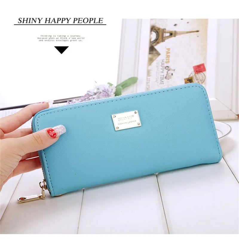 

Women Ladies Leather Wallet Portafoglio Zip Lungo Long Zip Purse Card Phone Holder Case Clutch Handbag Long Zip Wallet New 2019