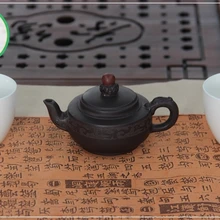 Настоящий исинский китайский чайник для набора Кунг Фу Ча из пурпурной глины Благословение 80 мл