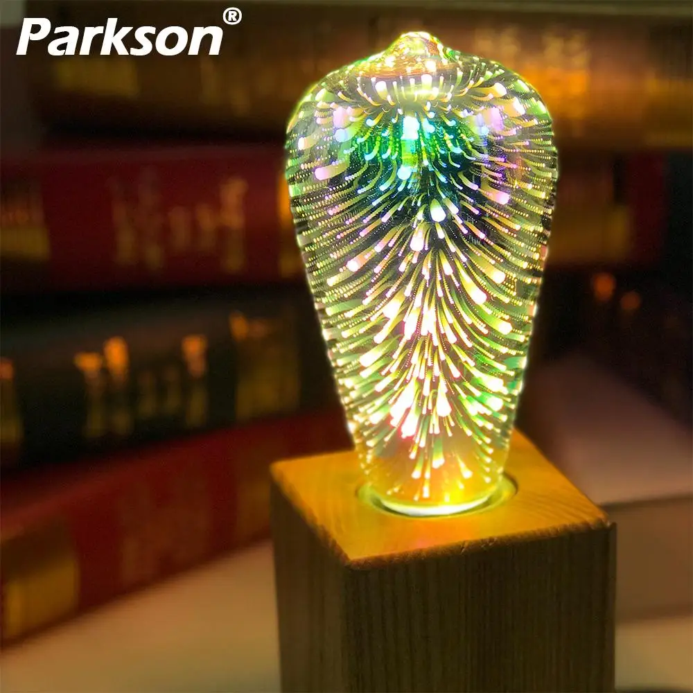

E27 LED Lamp 3D Decoration Bulb 110-240V Holiday Lights A60 ST64 G80 G95 G125 Led Light Bulb Novelty Lamp Christmas Decoration