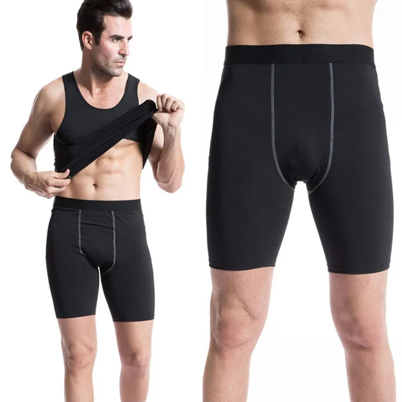 Men Shorts 2016 Fanshion Compression Casual Short Pants Homme Quick Dry Solid Color font b Hombre