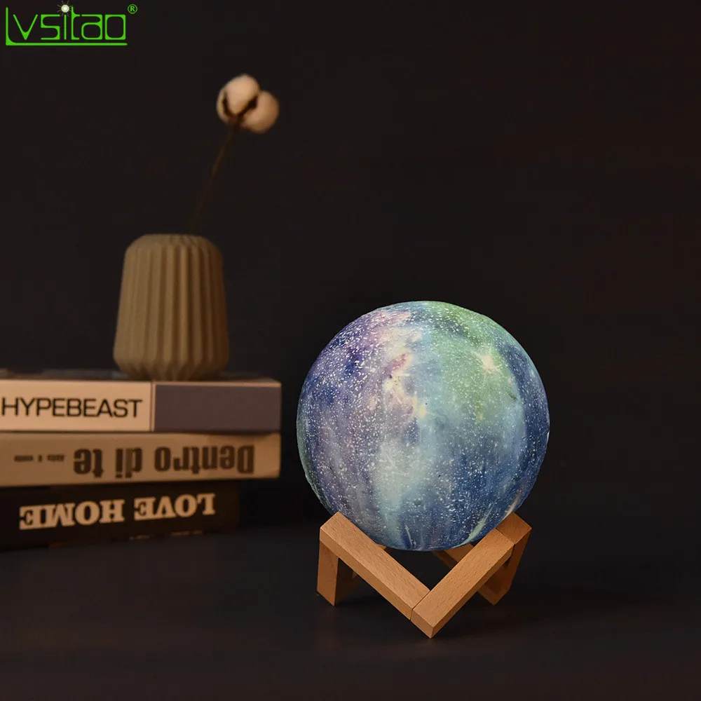 

16 Colors 3D Moon Lamp Colorful Change Touch Pat remote control 15cm Home Decoration Creative Gift Usb recharge Led Night Light