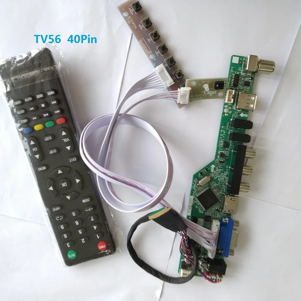 

kit for LP156WH3(TL)(T2) Controller driver board 40pin LVDS 15.6" TV AV 1366X768 Panel Screen LCD LED USB HDMI VGA remote