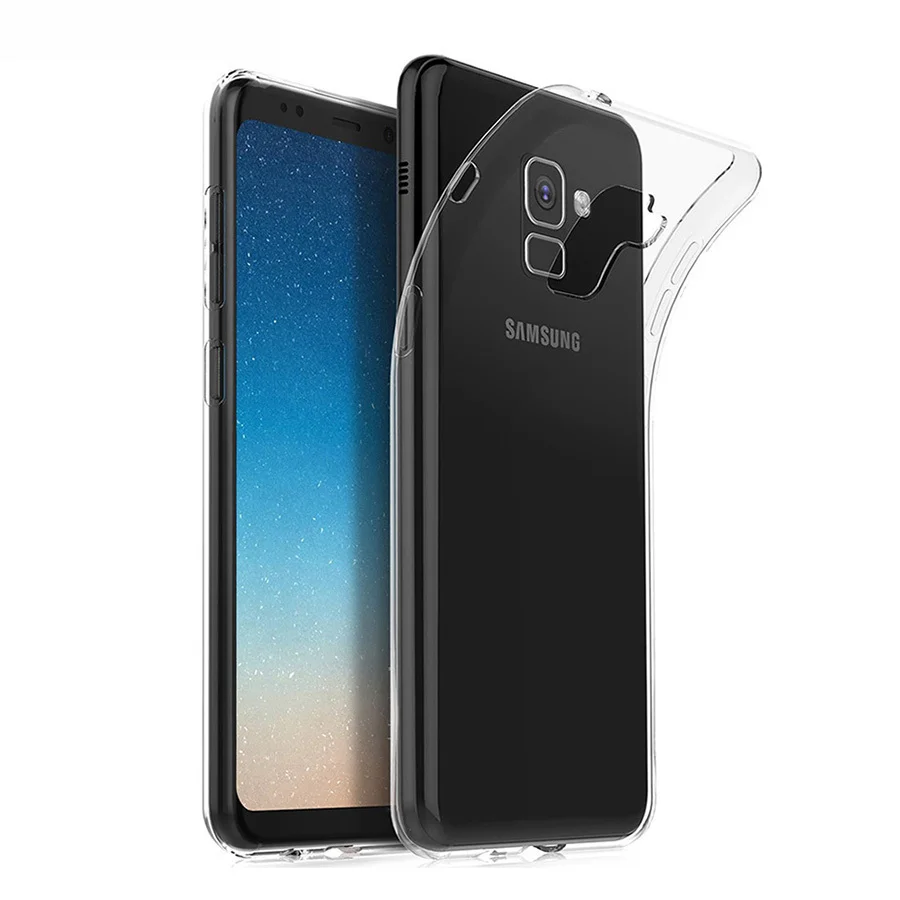 Прозрачный ТПУ силиконовый чехол Ультратонкий для Samsung Galaxy A8 2018 Plus |