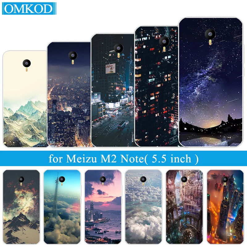 

For Meizu M2 Note Case M2note Night Build Coque Black Back Matte Cover for Meizu Maze M2 Note Silicon TPU Funda for Meizu M2note