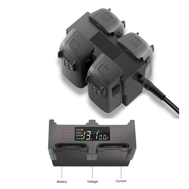 $46.55  4 in1 Charging Hub AC Fast Charger For DJI Spark Drone Intelligent Flight Battery Smart Manager Cha