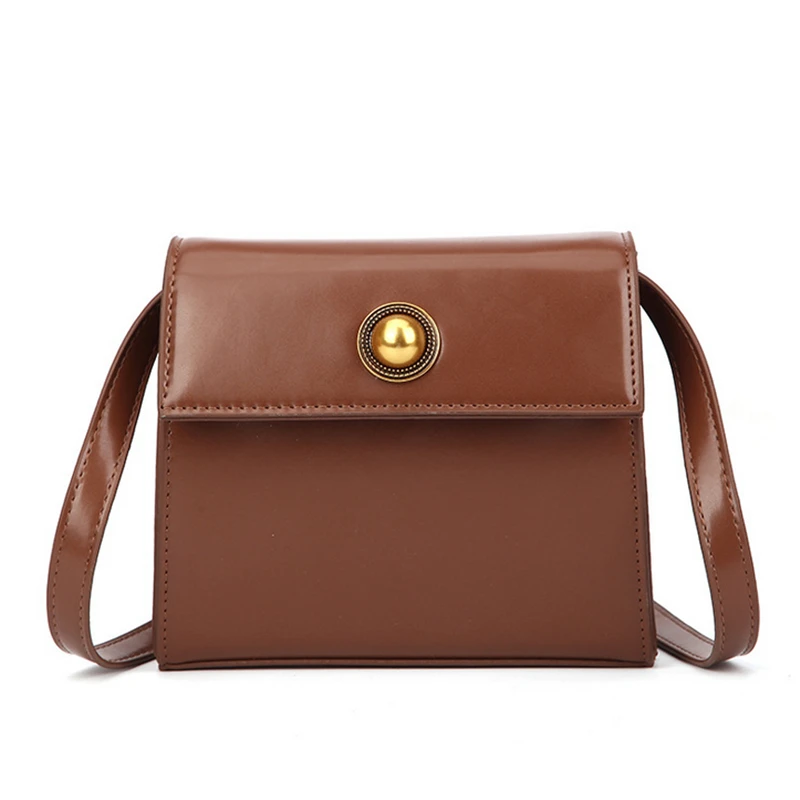 

2019 New Vintage Solid Small Square Bag Mobile Phone Key Wild Diagonal Cross Bags Wine Red Black Beige Khaki Girls Bags
