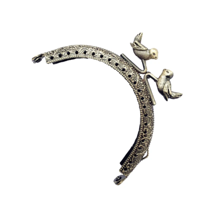 

New Hot 1PC DIY Purse Handbag Handle Coins Bags Metal Bird Kiss Clasp Lock Frame 8.5cm