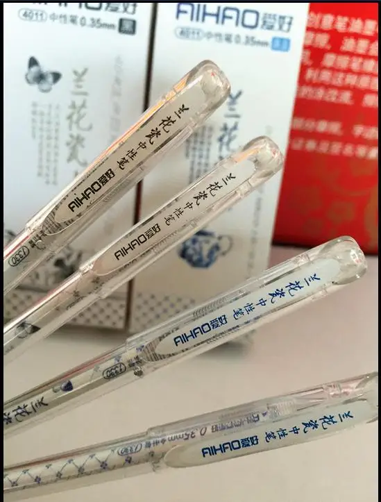 AiHao Brand Gel Ink Pen 12pcs/dozen Chinese Style Roller Tip Office Work High Quality|Гелевые ручки| |