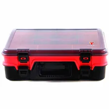 Многофункциональный водонепроницаемый пластиковый ящик для хранения рыболовных снастей, двухслойный рыболовный инструмент, профессиональный чехол, аксессуар 38,5*26,4*12 см