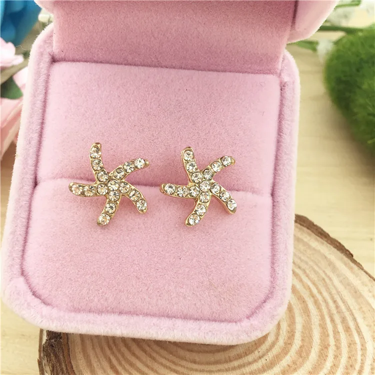 

2018 Women Punk Woman Promotion Time-limited Trendy Round A0217 Full House Earrings Pentacle Starfish