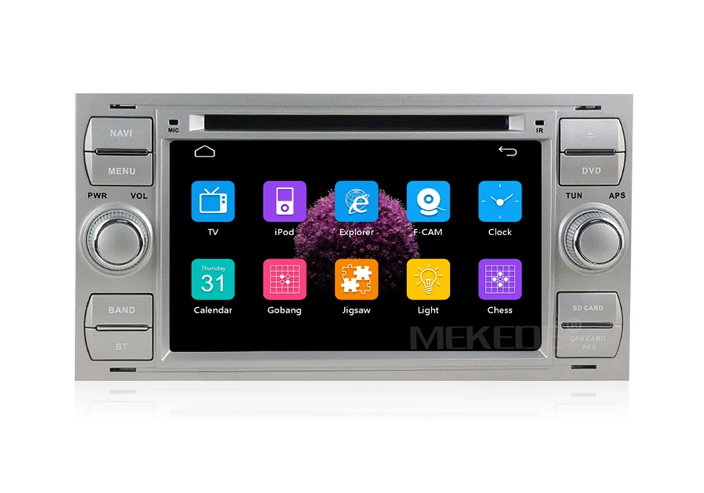 Excellent MEKEDE free shipping Car Multimedia dvd Player For Focus C-Max S-Max Fusion Connect Fiesta Galaxy Mondeo Car Radio Head Unit BT 17