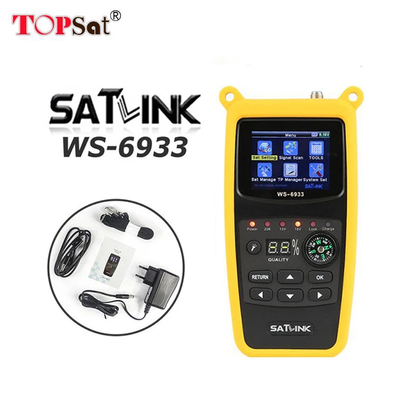 

2018 Hot sell Satellite Finder WS-6933 DVB-S2 LCD Display FTA Satlink Digital Satellite Finder Meter WS 6933 pk 6906