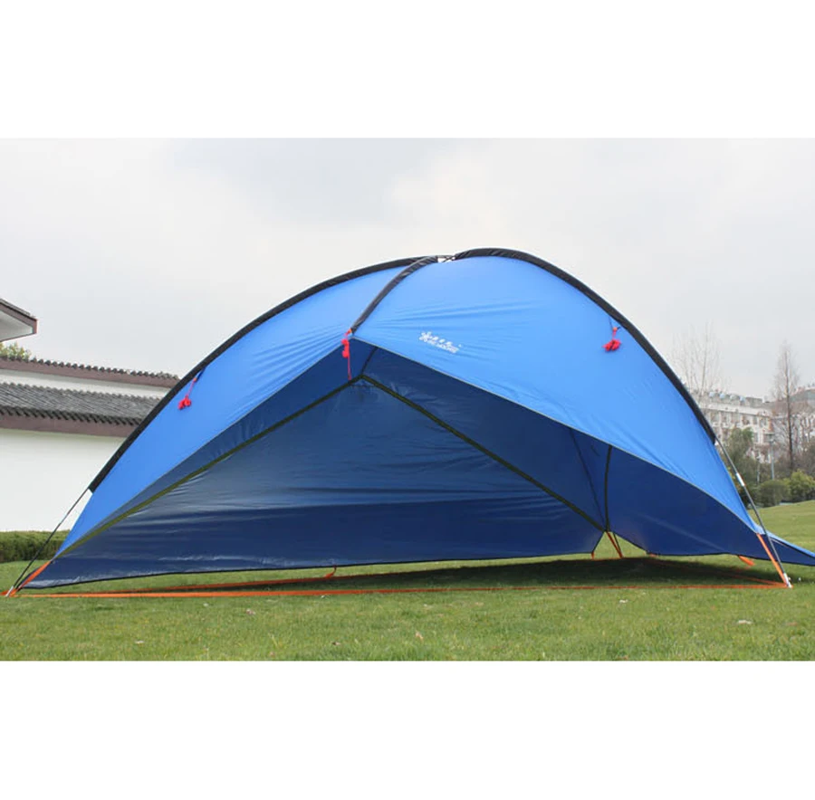 Ultralarge المضادة للأشعة فوق البنفسجية 480*480*480*200 cm 4-6 شخص استخدام خيمة للشاطئ التخييم الشمس المأوى مع 2 الجدران