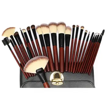 

2018 26pcs Pro High Quality Makeup Brushes Set Eye Lip Face Cosmetic Make Up Brush Kit With Leather Bag Soft Animal Hair