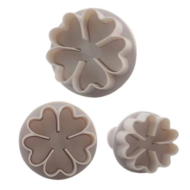 

Christmas Plastic Cake Cookie Biscuit Cutter Printing Plunger Mold Fondant Baking Cake Decorating Tools Love Five Petals Mold