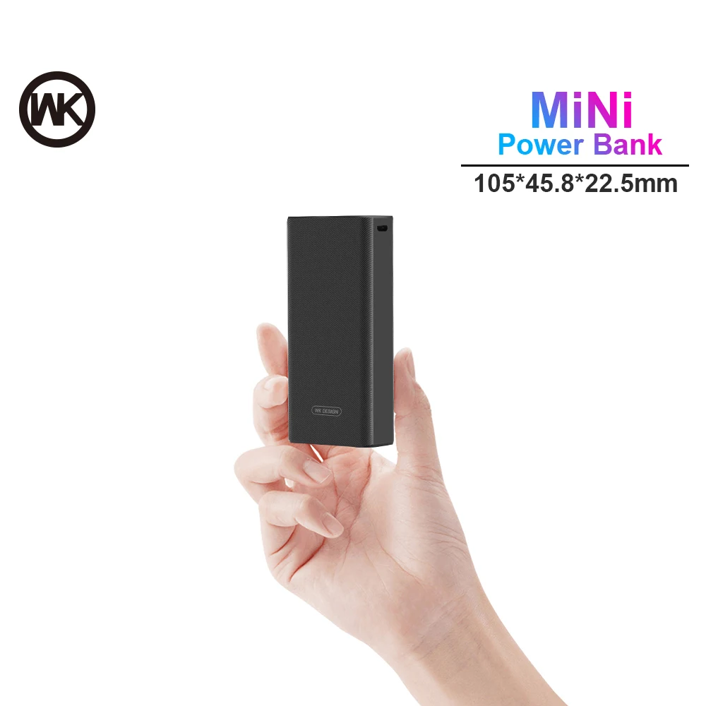 WK mi ni power Bank 10000 мАч Carregador Portatil портативный внешний аккумулятор для iPhone Xiaomi mi внешний аккумулятор