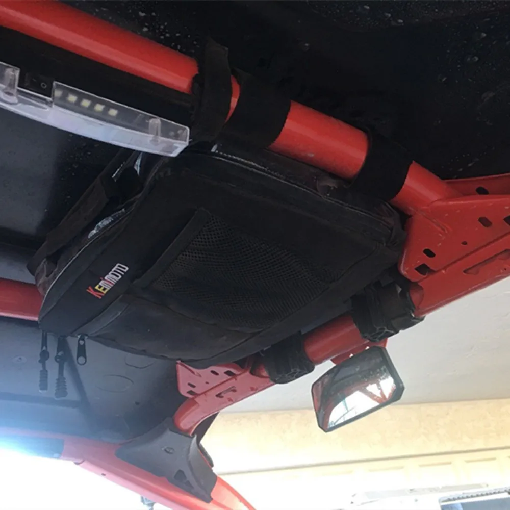 KEMiMOTO العلوية حقيبة التخزين ل يمكن آم المنشق X3 UTV حقيبة فوق رأس سقف خيمة حقيبة