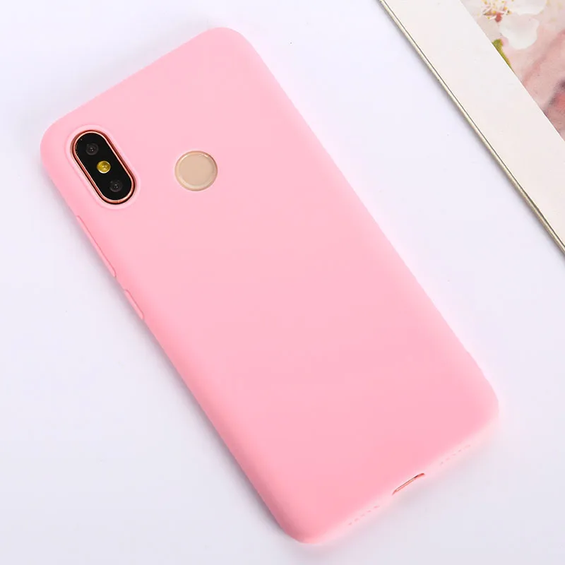 Цветной ТПУ силиконовый чехол для Xiaomi Redmi Note 6 5 7 Pro Redmi 7 6 Pro 6A 5 Plus матовый чехол для Xiaomi Mi 9 SE Mi 8 Lite Mi A2 A1 - Цвет: Rose