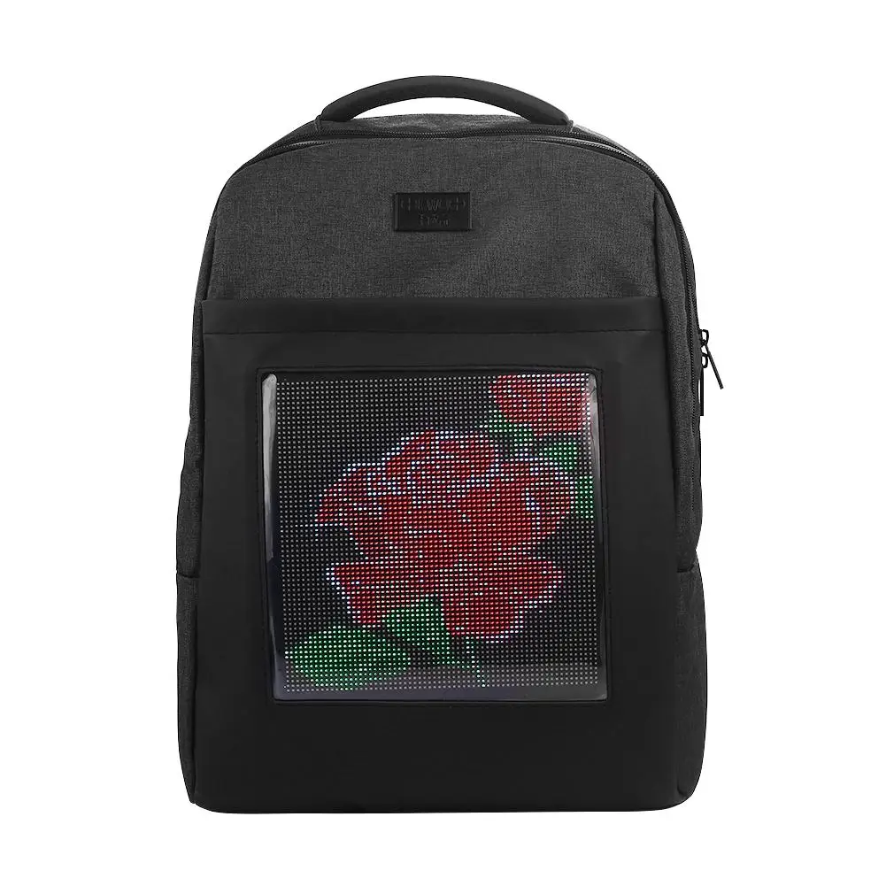 

SOLEDI LED Screen Dynamic Backpack Custom Image Canvas Material Fashion Express DIY Backpack Custom Flash(Gif) Propaganda