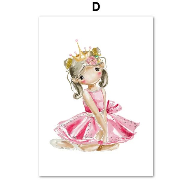 Cartoon-Dancing-Girl-Crown-Rose-Flower-Wall-Art-Canvas-Painting-Nordic-Posters-And-Prints-Nursery-Wall.jpg_640x640 (3)