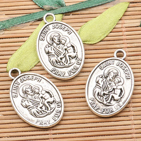 

12pcs tibetan silver color SAINT JOSEPH design charms EF2586