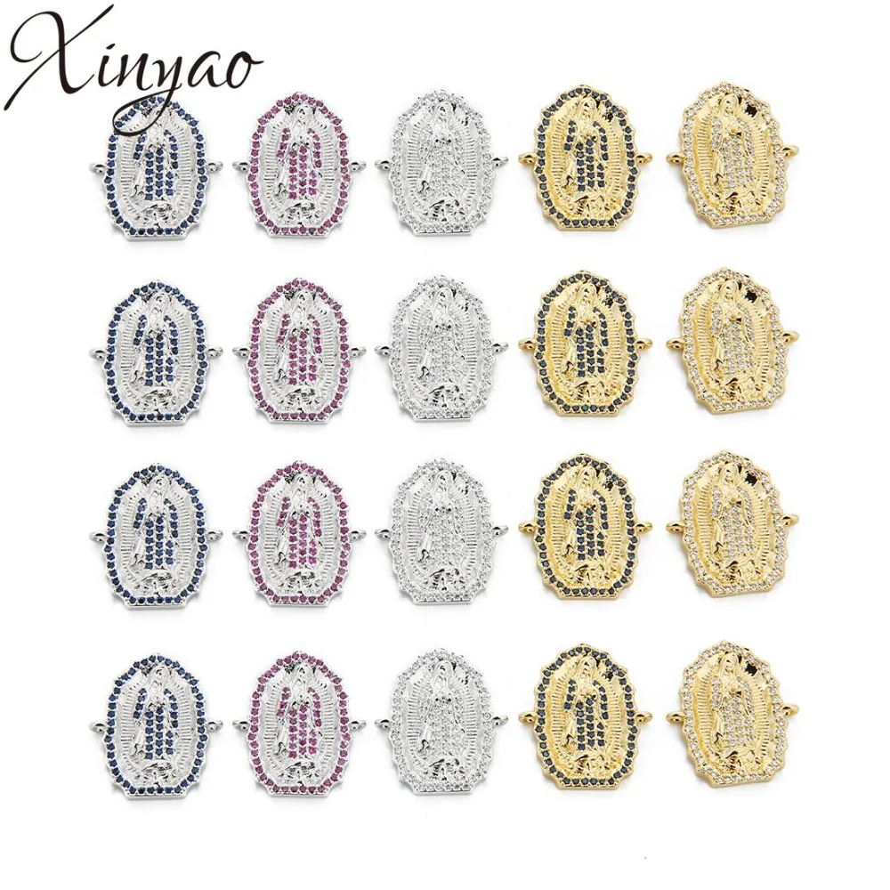 

XINYAO 2pcs God father charm Jesus charm gold Jesus charm Holy Spirit Faith Gift Religion Love Church Confirmation Gift