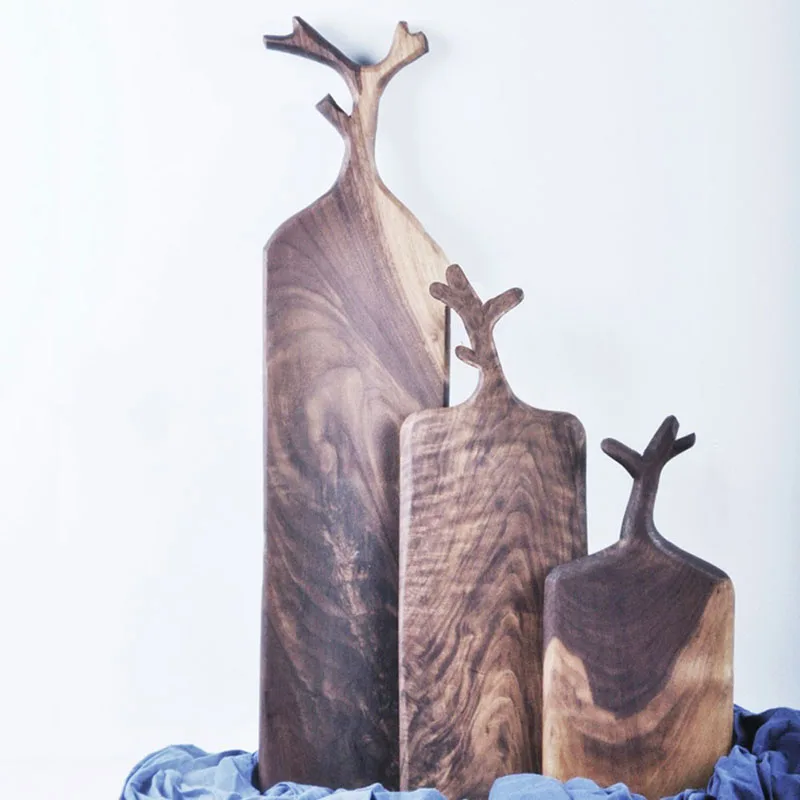 

Cutting board Staghorn Black walnut handmade wood chopping block solid Chopping board bread pallet Baking Cooking Tool