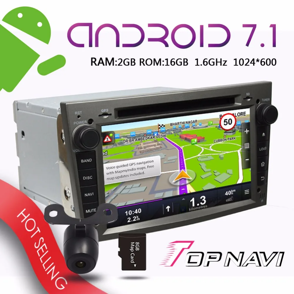 Topnavi 7 'ɺndroid 7.1 Авто Радио тюнер для Opel Vectra 2005 2006 2007 2008 Антара Zafira Corsa Meriva Astra