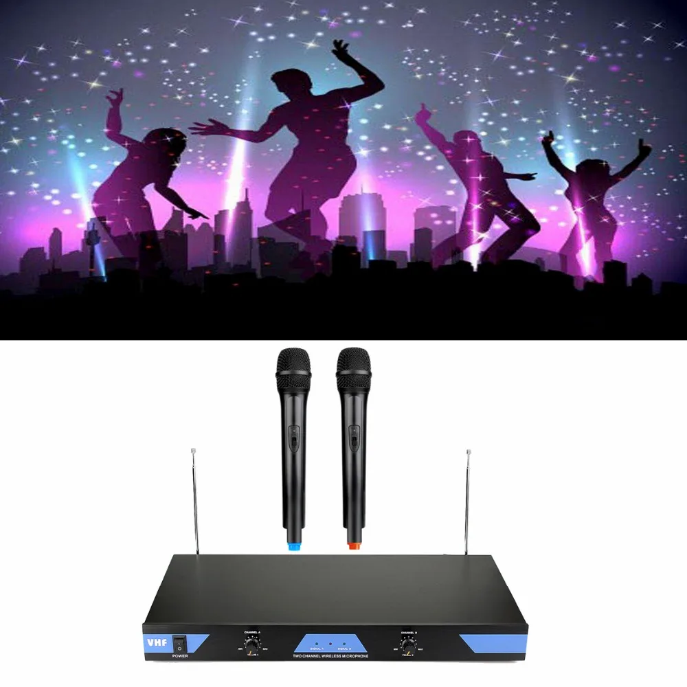 

Wireless Hand-hold Microphone Calling System Two-way Hand Mic 50M For Home KTV Bar Party Stage Digital Control Circuit F3345B