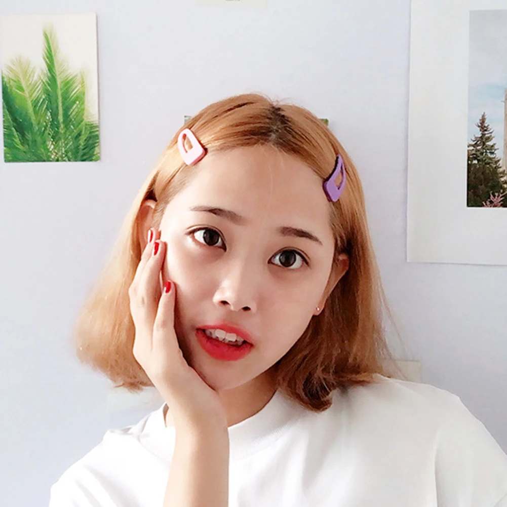 1Pc Cute Hairpins Candy Color Snap Hair Clip for Girls Hair Pins Unique Women's Gift BB Clip Hairclips Hair Accessories