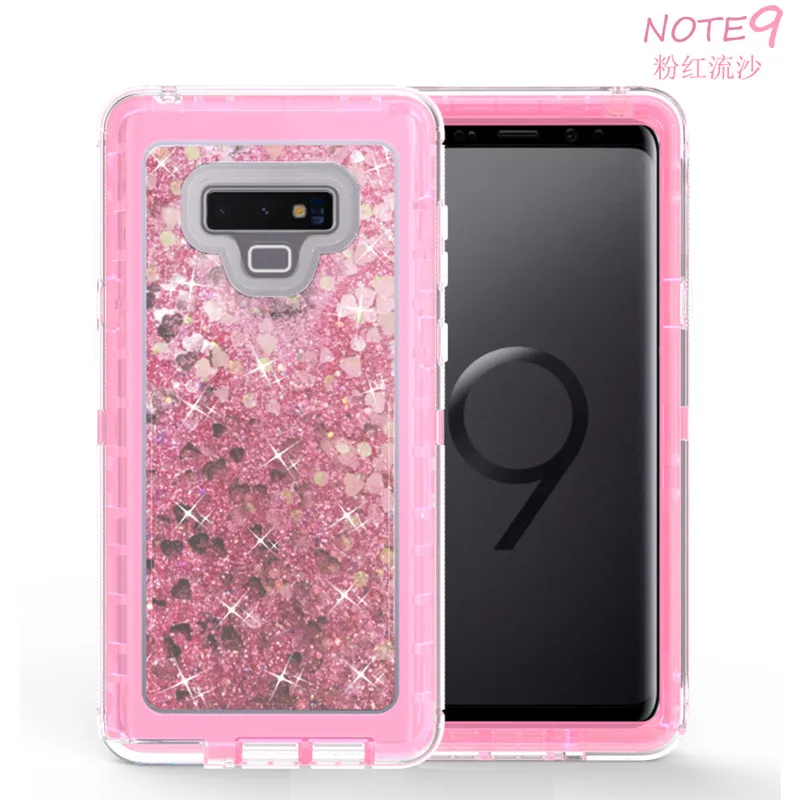 Мягкий чехол из ТПУ с сердечками и жидкостью для Samsung S10 Plus S10lite J3 J7 2018 note9 жесткий