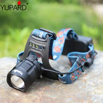 

YUPARD high power XM-L2 LED T6 LED headlight camping Headlamp as power bank output input+2*18650 batteries+USB charging line