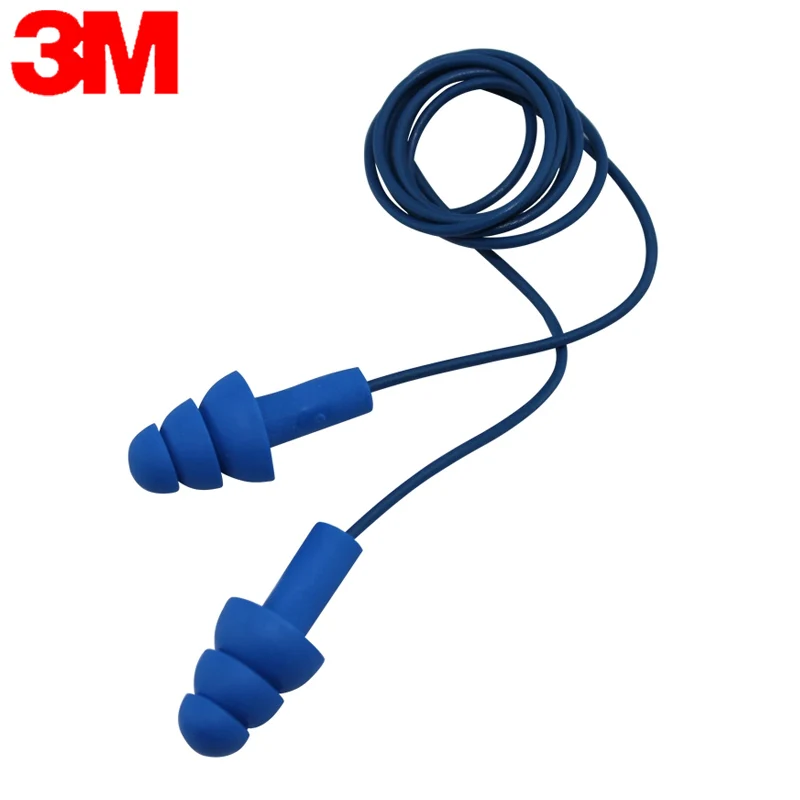 

3M 340-4007 Earplugs Anti-noise Contains Detectable Metals Christmas Tree Earplugs with Lines Ear Protector VE0409