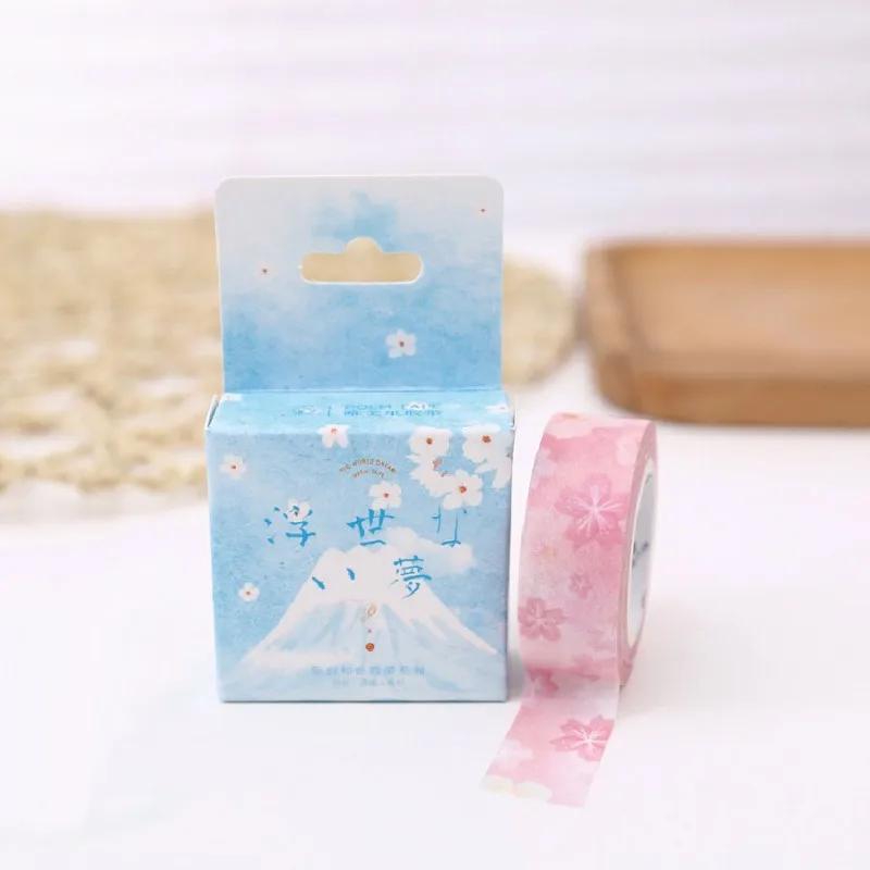 

1pc beautiful Japanese-style washi tape diy album gift card scrapbooking decoration masking tape adhesive tape kawaii stationery