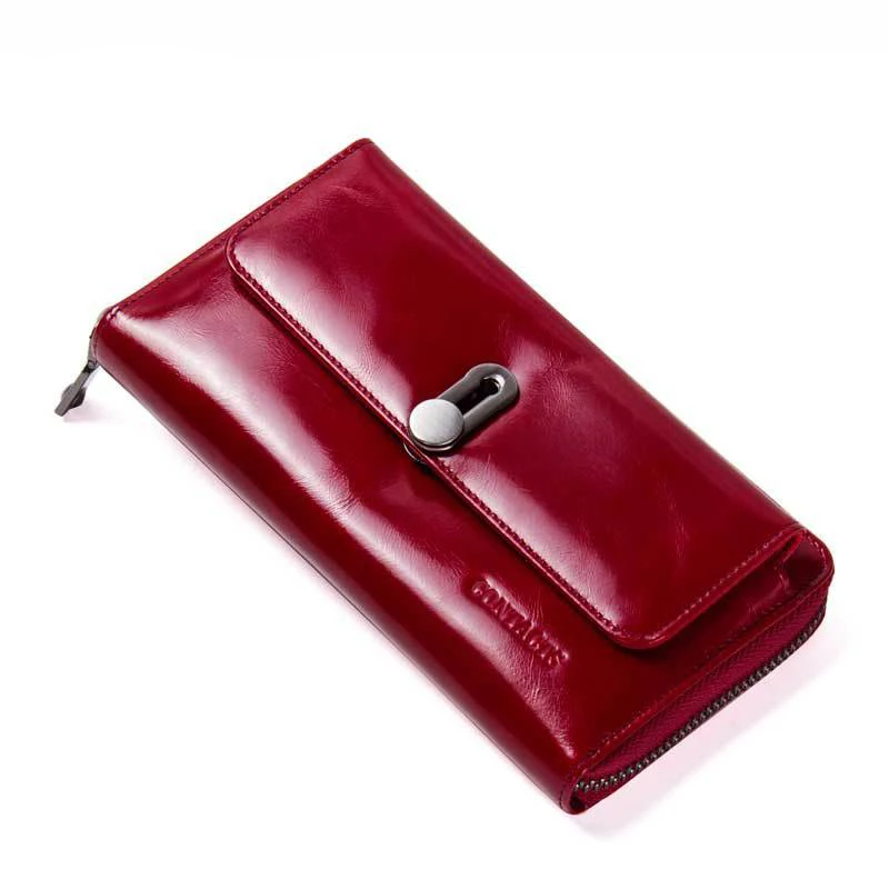 

New Design Women Leather Wallet Quality Genuine Leather Female Long Wallet Women Coin Pocket Wallet Fashion Lady Leather Wallet