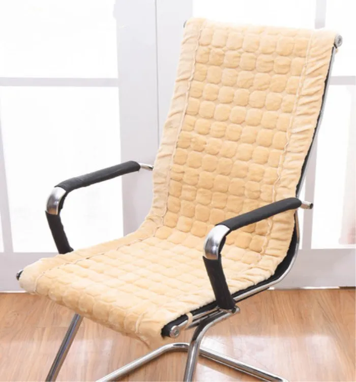 

Plush Chair Cushions Seat Pad Office Home Thickened Soft Chair Mat Modern Simple Solid Color Cushion