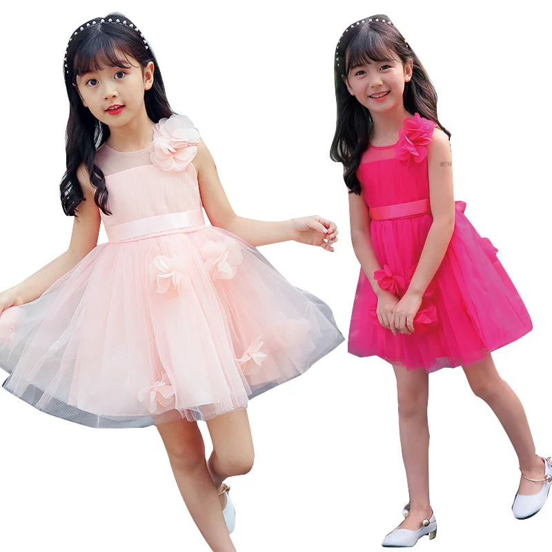 

Girls Performance Dresse Mesh Tulle Wedding Dresses For Flower Girls Ball Gowns Elegant Princess Party Dress 2 4 6 8 10 12 Years