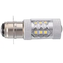 Новое поступление 1 шт. DC12V 80 Вт P15D H6M 20SMD светодио дный 6500 К-8500 К мотоцикл фар скутер супер яркий свет лампы Moto DRL