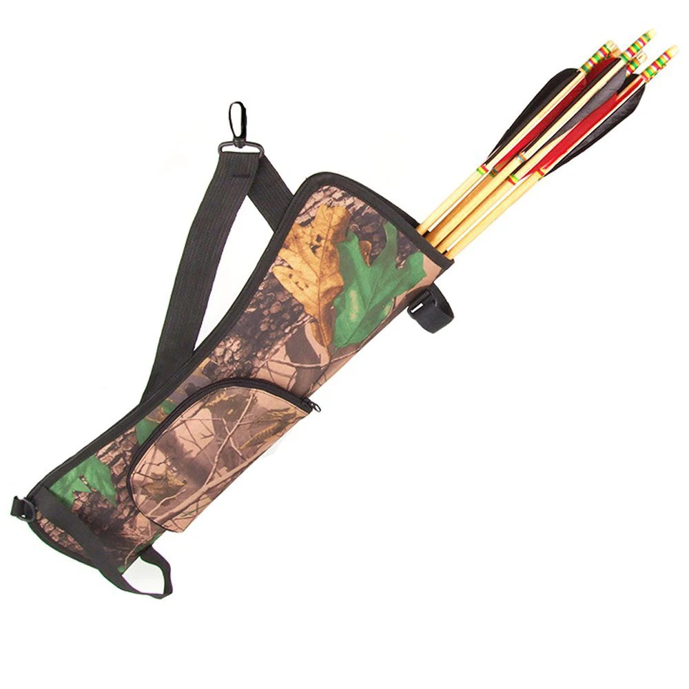 Portable Arrow Quiver Holder Archery Hunting Bow Bag Back Side Waist