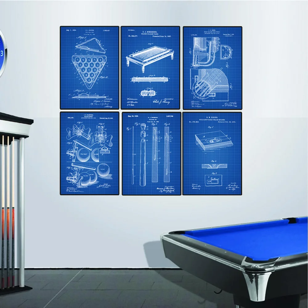 AMERICAN POOL POSTER BILLIARDS PRINT WALL ART A3 A4 SIZE